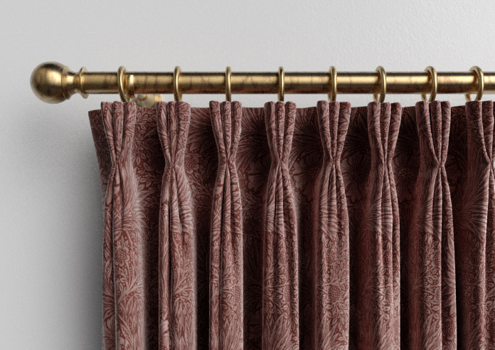 William Morris Marigold Velvet, Berry - Made to Measure Curtains - Image 11